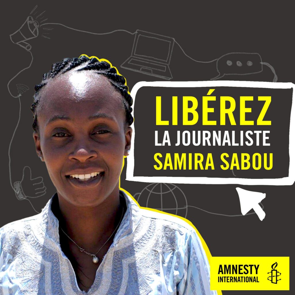 Liberté de presse au Niger : Amnesty international réclame la libération immédiate de Samira Sabou