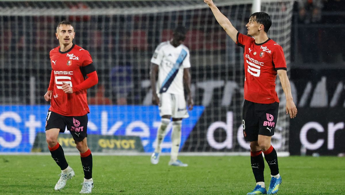 L'équipe de Rennes lors d'un match décisif