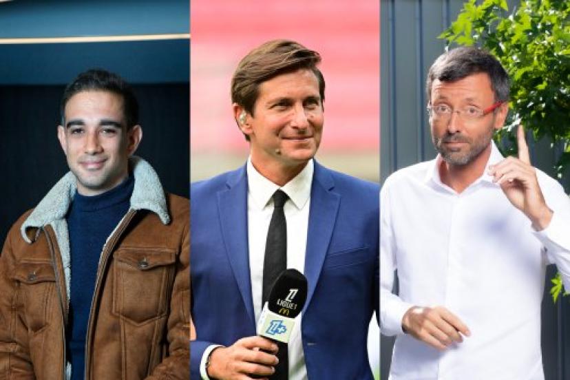 Paul Tchoukriel, Xavier Domergue et Olivier Ménard, animateurs et consultants sportifs.