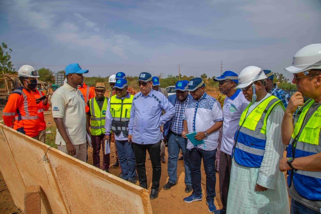 chantier de la troisième usine d'eau potable à Niamey