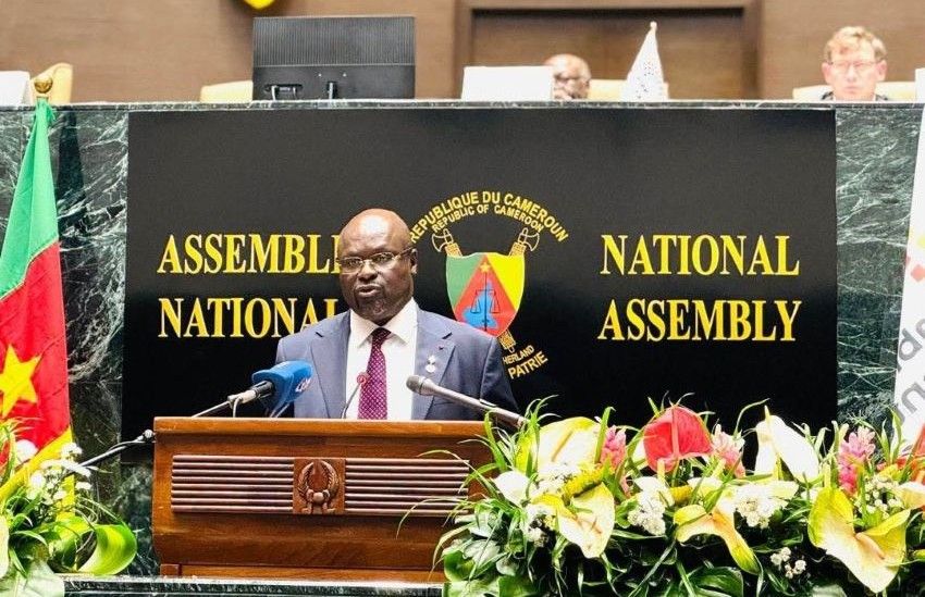 Michel Régis Onanga M. Ndiaye s'exprimant lors de l'Assemblée nationale du Cameroun