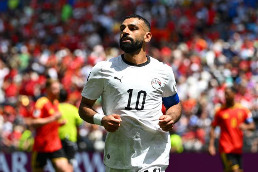 Mohamed Salah en action avec l'équipe d'Égypte lors d'un match de Coupe du monde