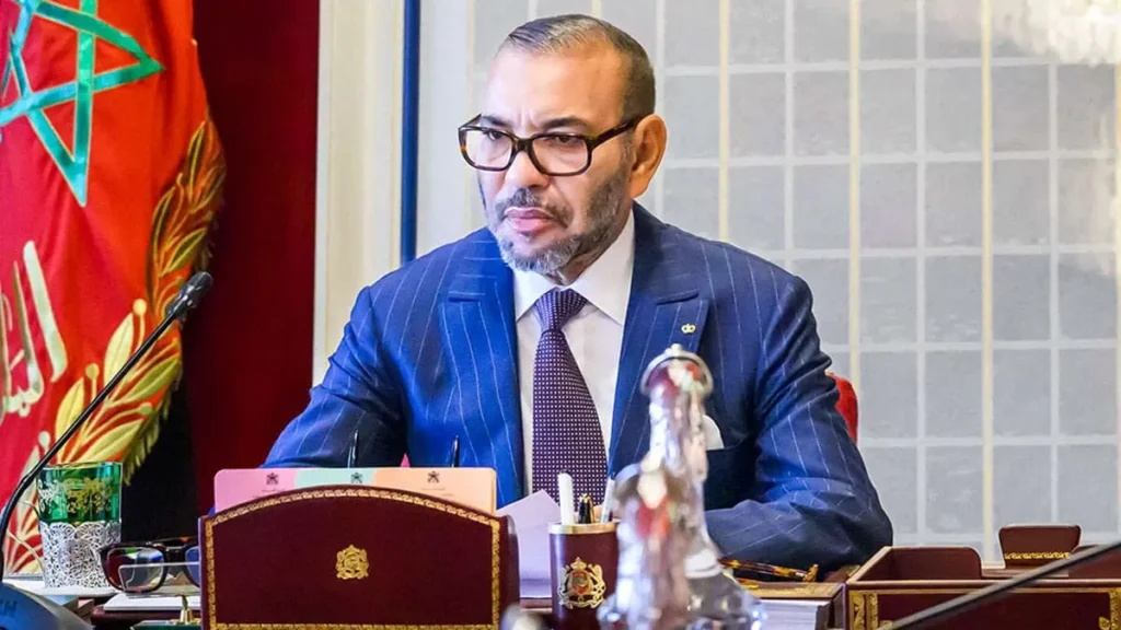 Le roi Mohammed VI du Maroc lors d’un discours officiel