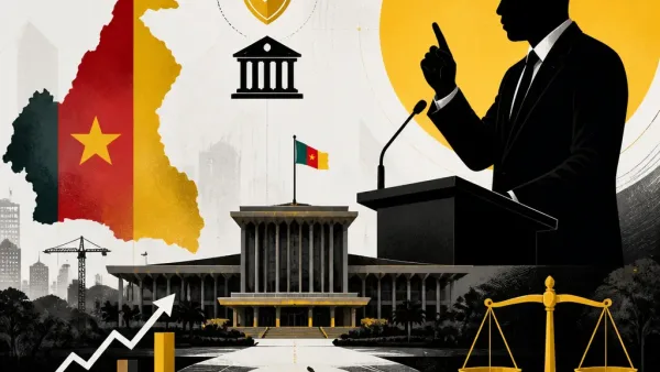 Illustration éditoriale pour Paul Biya Cameroun : le gouvernement assure qu'il est en vie