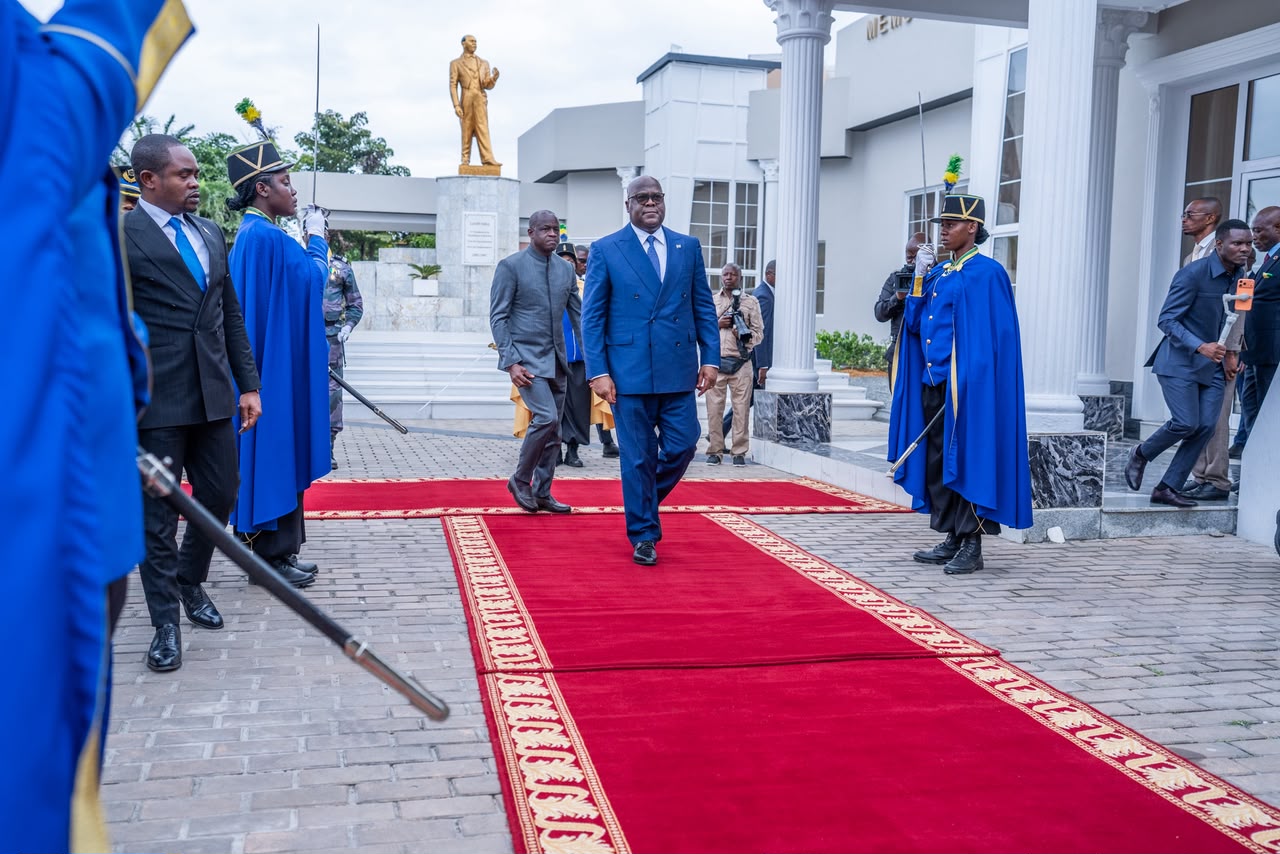 Le président congolais et son homologue gabonais lors de leur rencontre