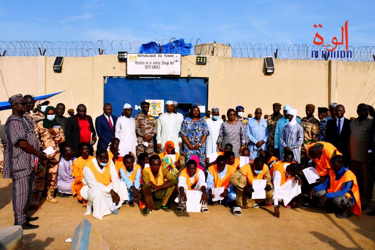 Cérémonie de libération des 150 détenus à la prison de Klessoum au Tchad